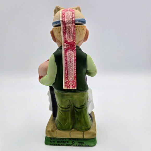 Mr. Barber Hoffman Decanter Mr. Lucky Leprechaun 1980 Distilling Empty Read - Picture 6 of 11